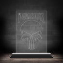 Luminária/Abajur Logo Justiceiro Punisher Marvel Comics