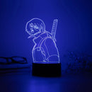 Luminária Placa Acrílico LED Itachi Uchiha: Naruto Shippudem 7 Cores Anime Mangá 14cm Mega Saldão 2024